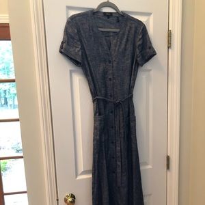 Denim button down dress